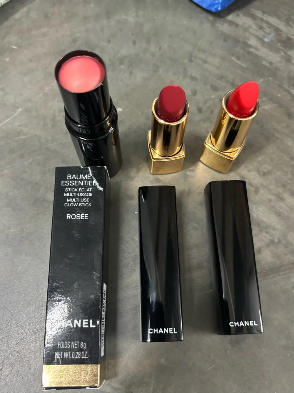 CHANEL Lipstick Set — Rose, Deep Red, Bright Red
